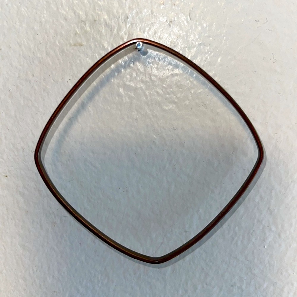 Bing Bang Bangle by Anna Sheffield- Square Copper Skinny Bangle Bracelet